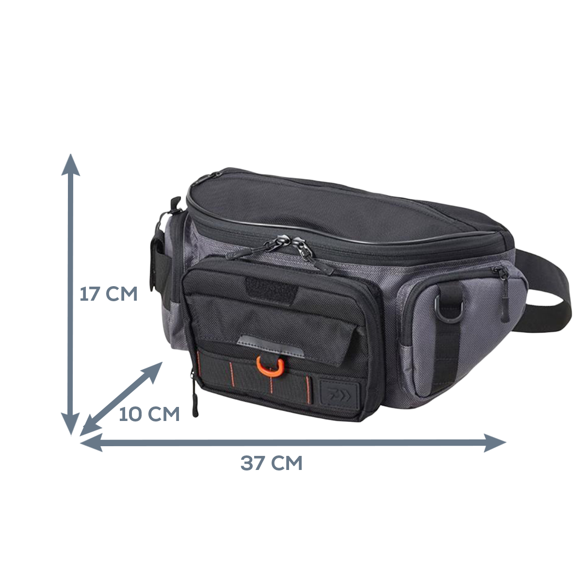 Сумка Daiwa HG Waist Pouch (C) Gray Orange - Фото №5