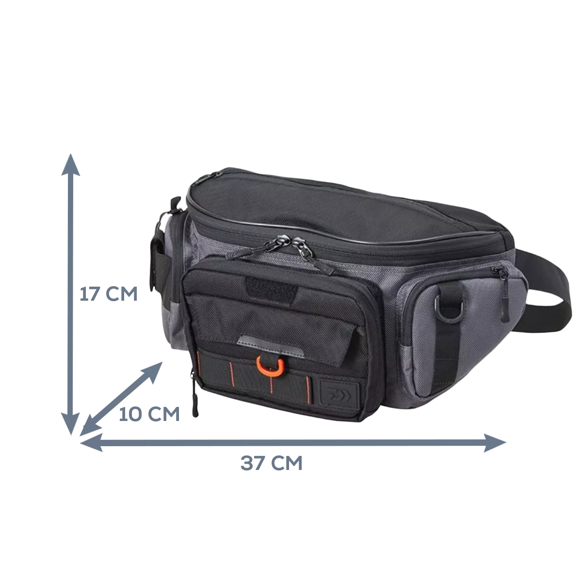 Сумка Daiwa HG Waist Pouch (C) Gray Orange - Фото №5