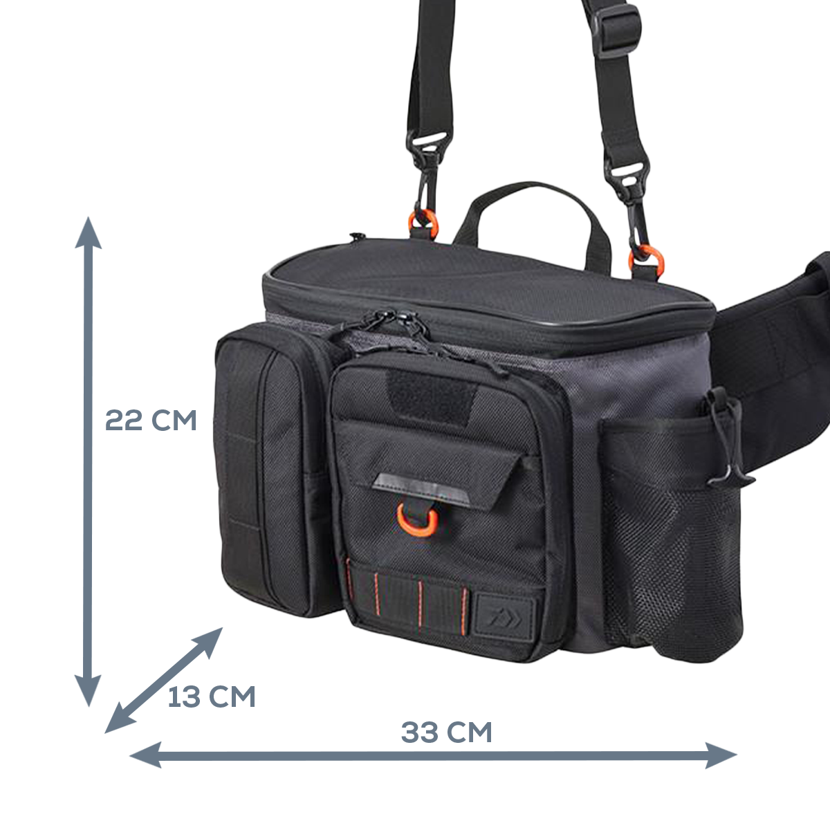 Сумка Daiwa Tackle Bag HG Hip Bag (C) Gray Orange - Фото №4