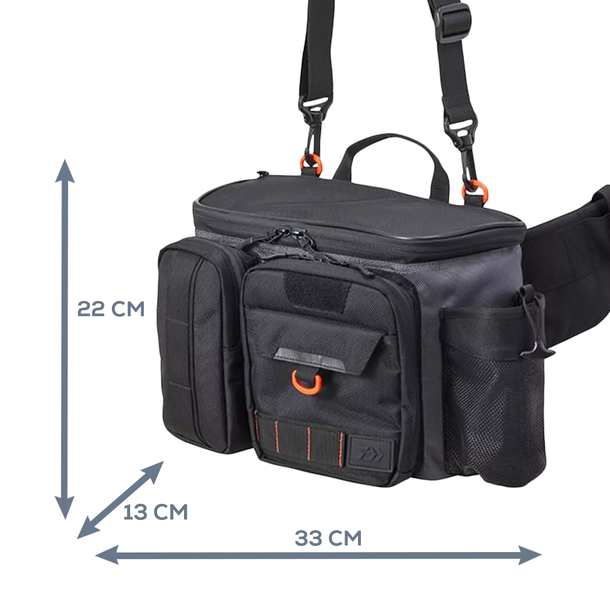 Сумка Daiwa Tackle Bag HG Hip Bag (C) Gray Orange - Фото №4