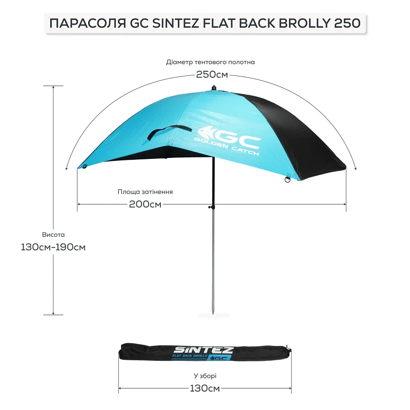 Зонт GC Sintez Flat Back Brolly 250 - Фото №3