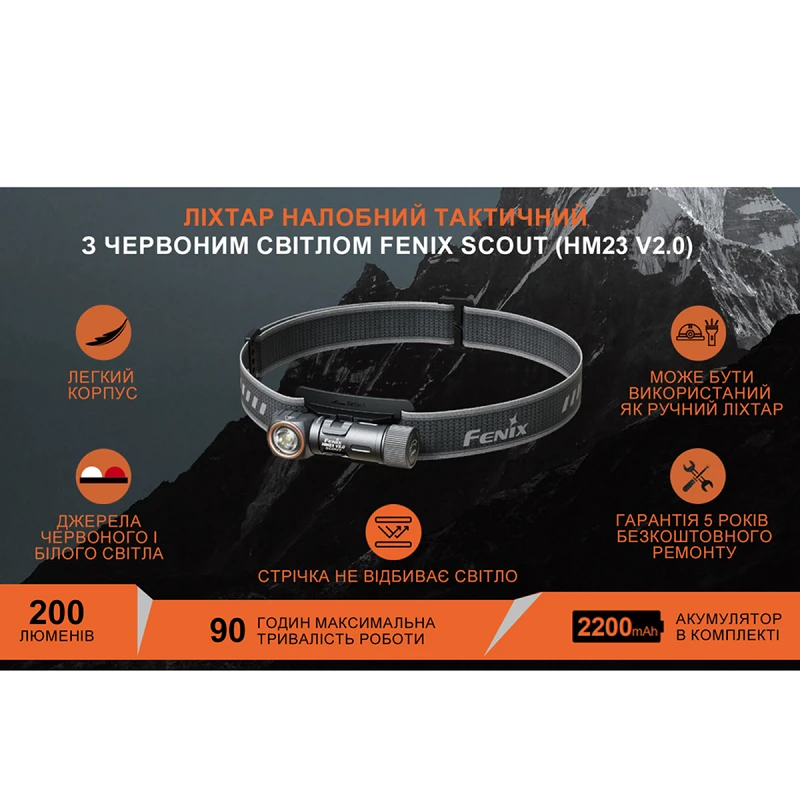 Фонарь налобный Fenix Scout (HM23 V2.0) - Фото №6