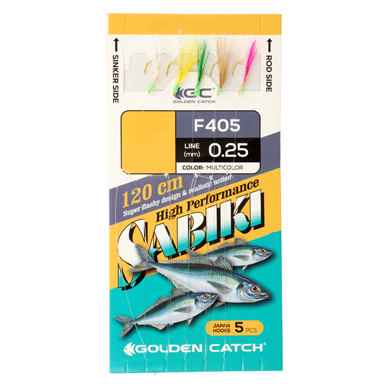 Golden Catch Aji Sabiki F405 Multicolor(5 hooks)
