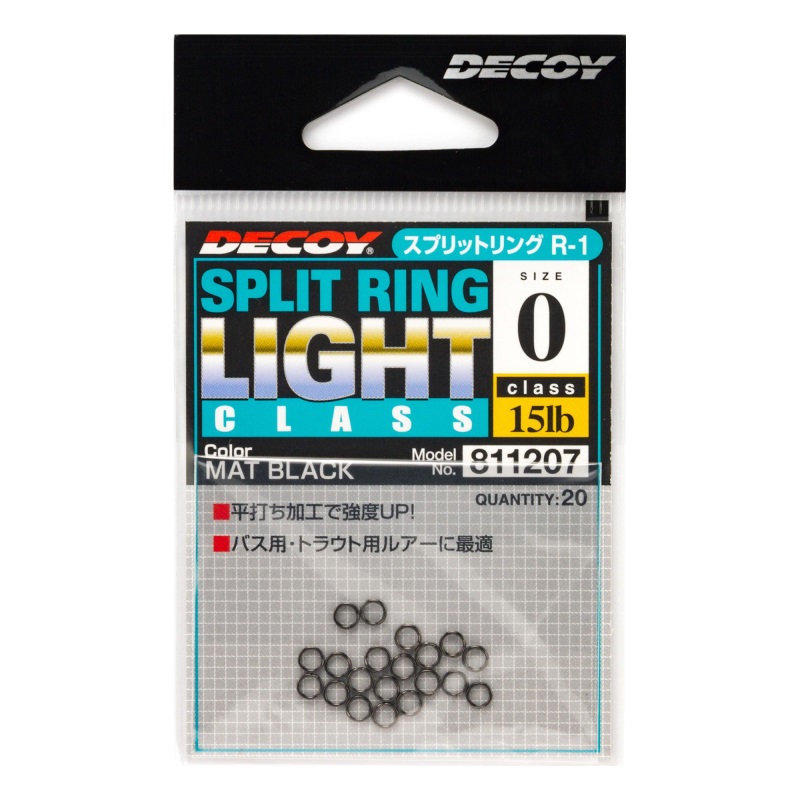Заводное кольцо Decoy Split Light R-1 Mat Black №1
