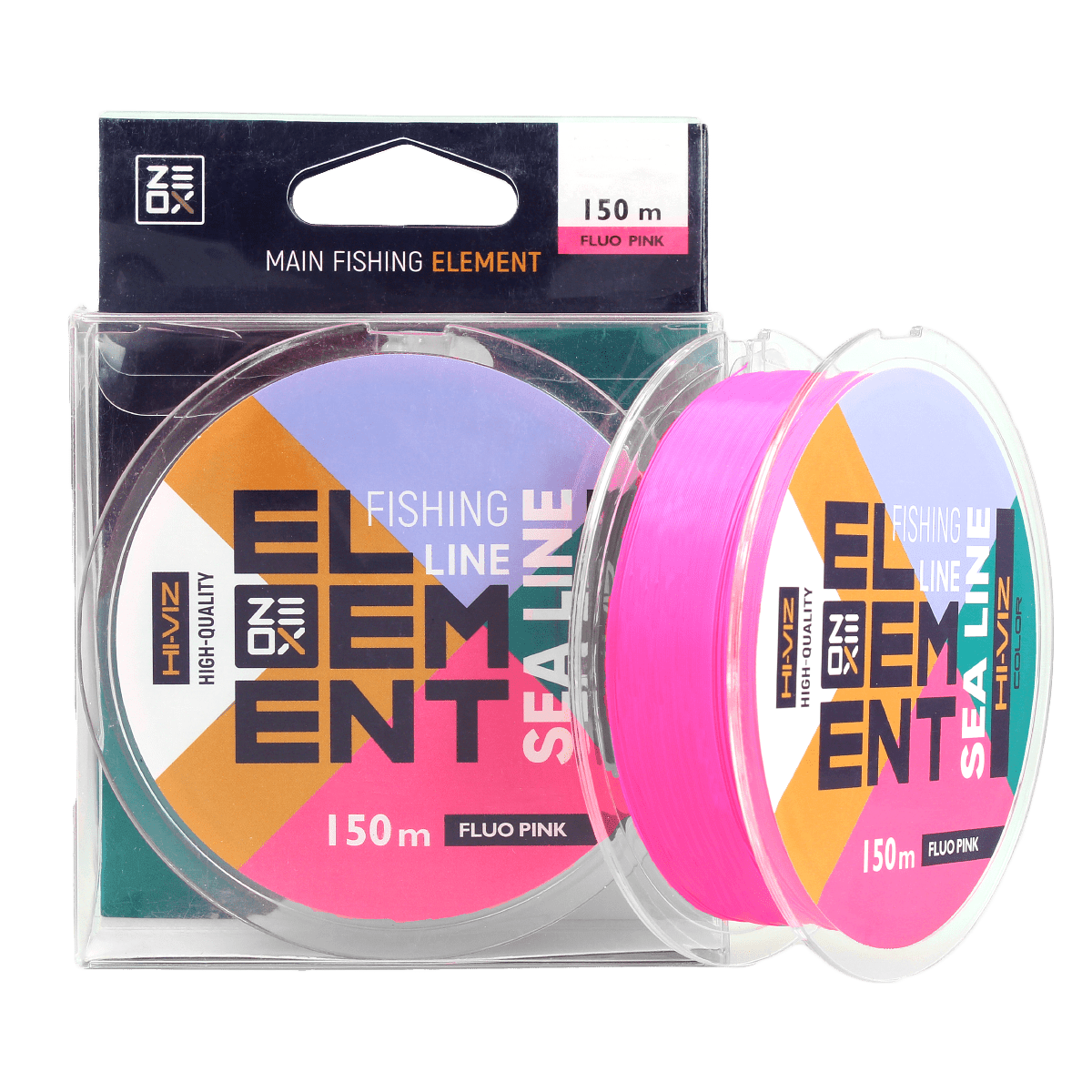 ZEOX Nylon Line Hi-Viz Element Sea 150m Fluo Pink