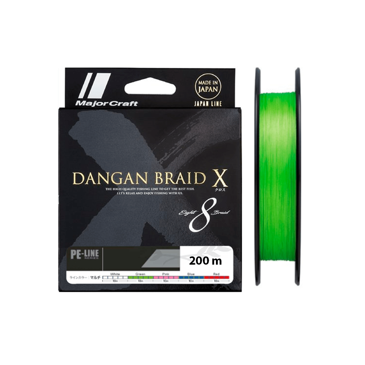 Шнур Major Craft Dangan Braid X8 150м Green: купити в Golden Catch