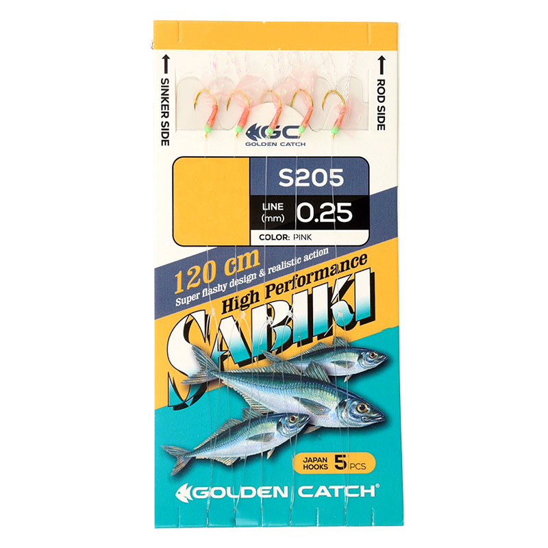 Golden Catch Aji Sabiki S205 №6 Pink(5 hooks)