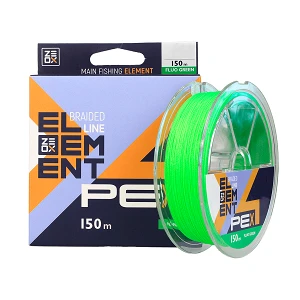 Шнур ZEOX Element PE X4 150м Fluo Green