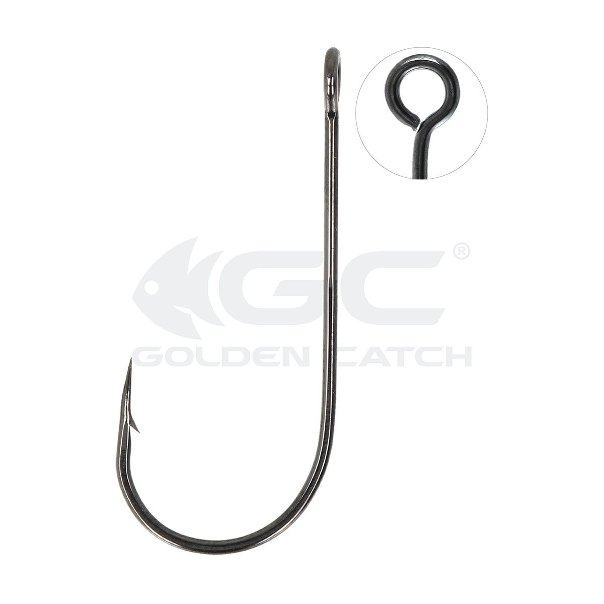 Golden Catch Hook Single Worm 1234BN (100pcs)
