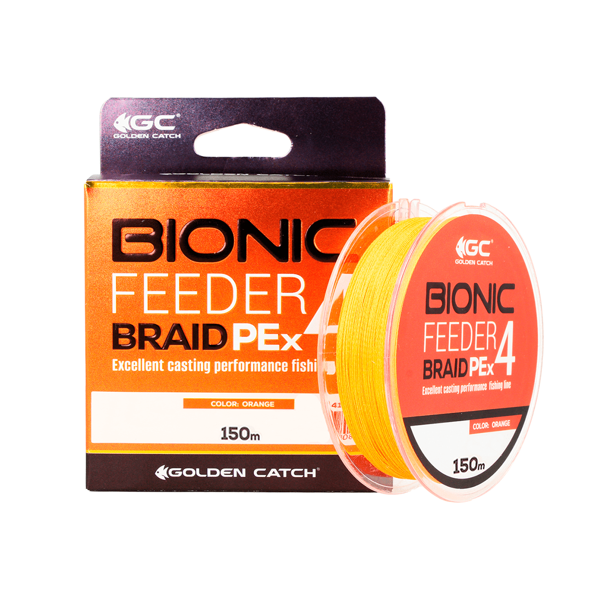 Golden Catch Braided Line Bionic Feeder PE X4 150m Orange #1.0