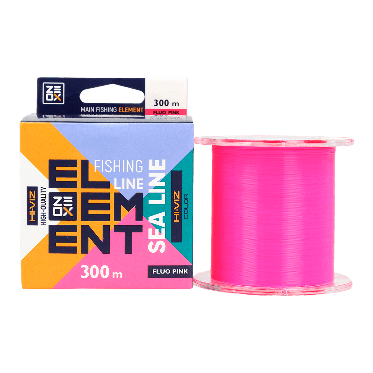 ZEOX Nylon Line Hi-Viz Element Sea 300m Fluo Pink