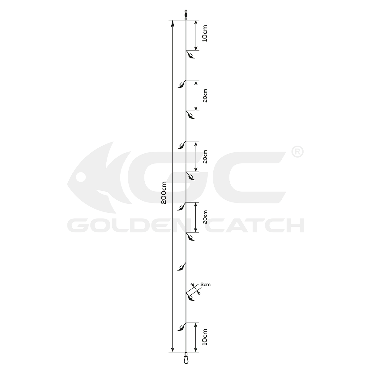 Самодур GC Aji Sabiki F4010 Multicolor(10 гачків) - Фото №1
