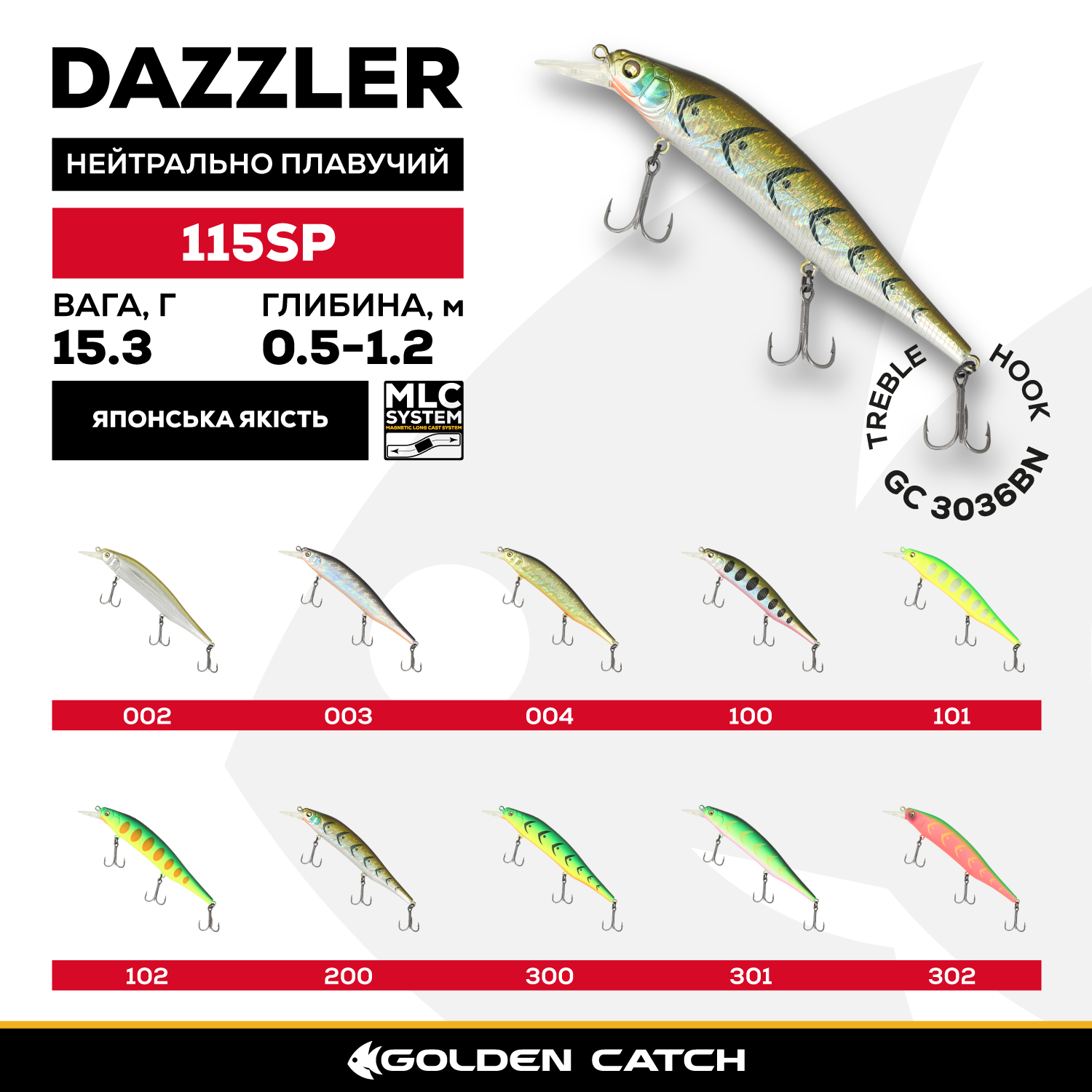 Воблер GC Dazzler 115SP - Фото №1