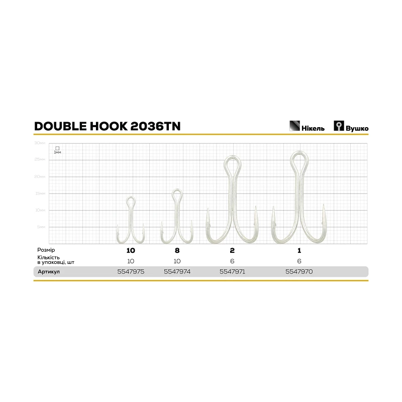 Крючок двойной GC Double Hook 2036TN - Фото №2