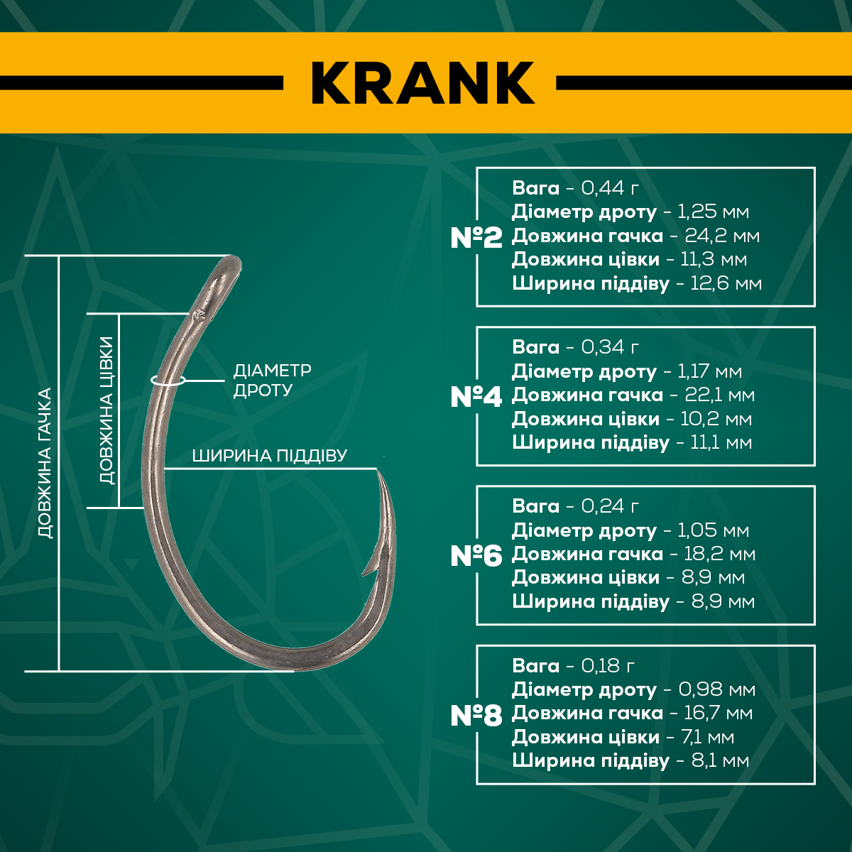Крючок GC G.Carp Krank TF - Фото №3