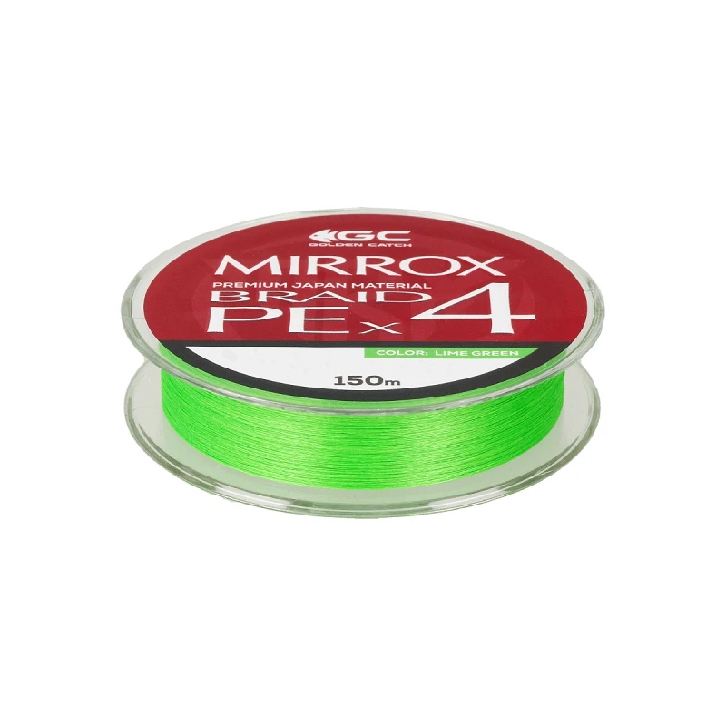 Шнур GC Mirrox PE X4 150м Lime Green - Фото №2