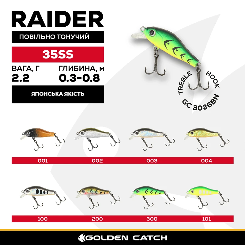 Воблер GC Raider 35SS - Фото №1