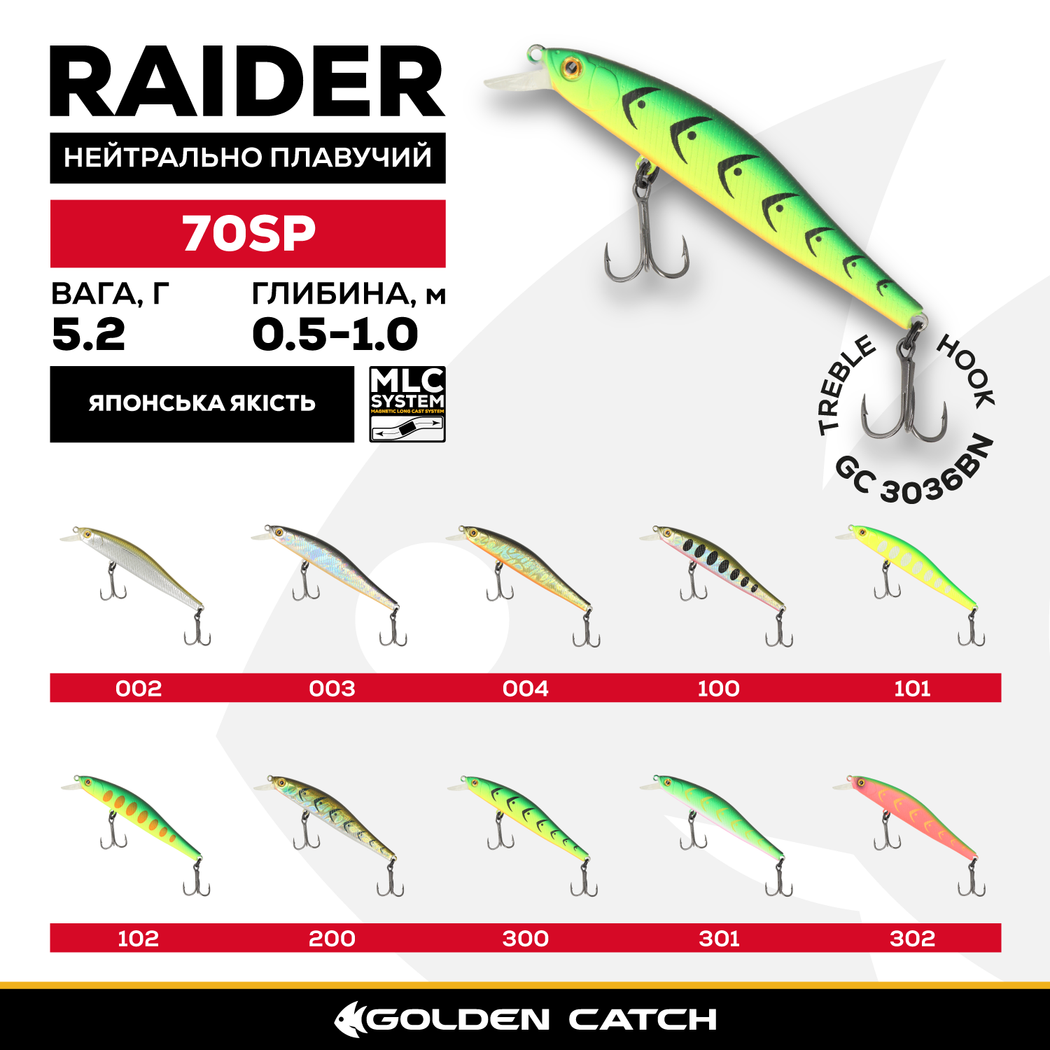 Воблер GC Raider 70SP - Фото №1