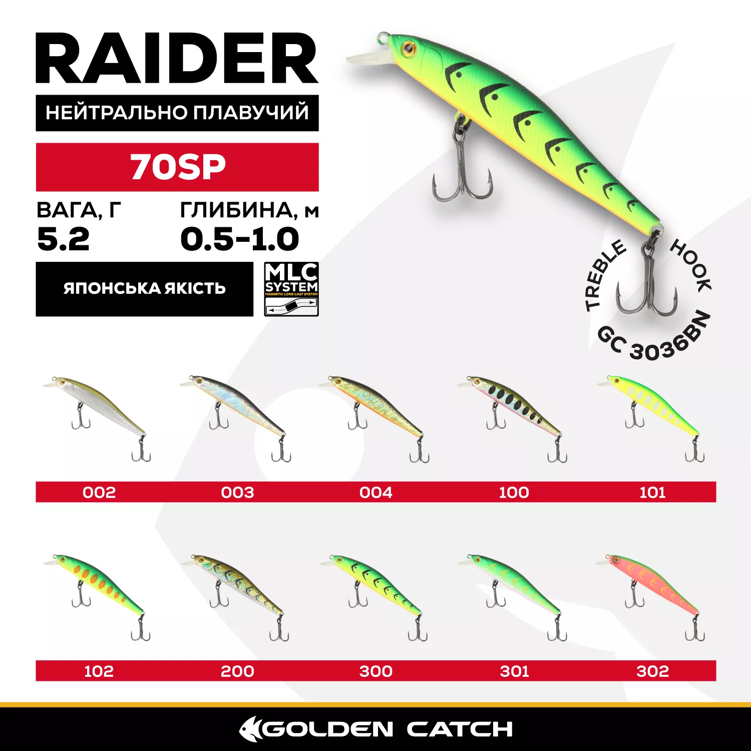 Воблер GC Raider 70SP - Фото №1