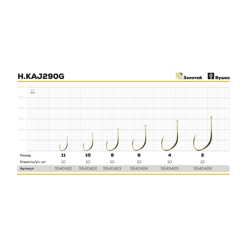 Крючок Hayabusa H.KAJ290G - Фото №1