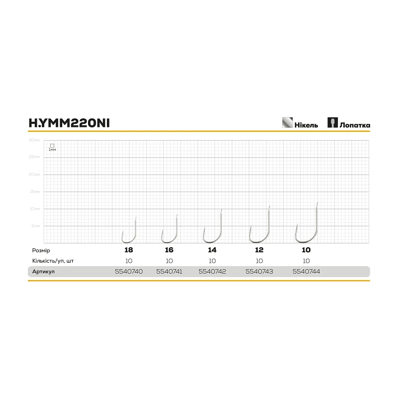 Крючок Hayabusa H.YMM220NI - Фото №1