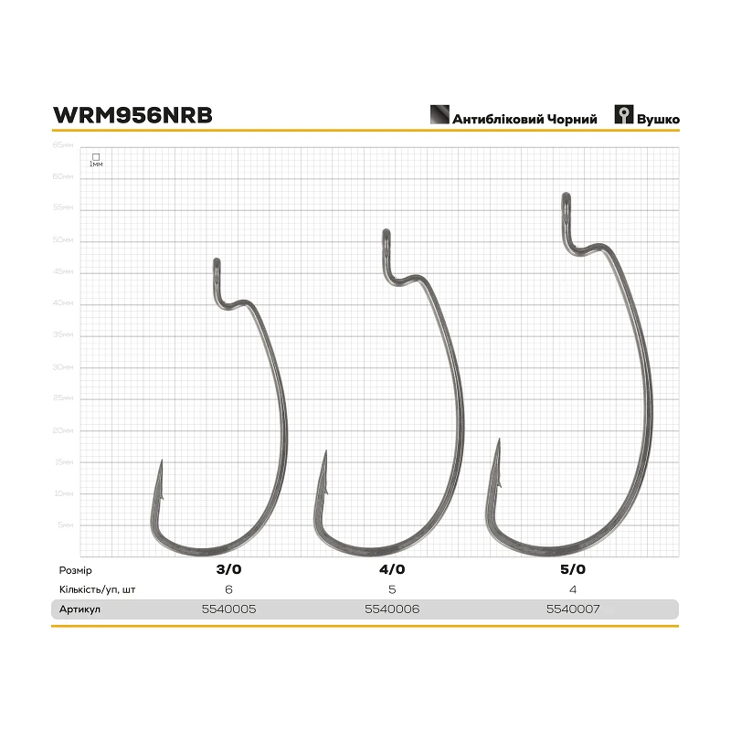 Гачок Hayabusa Offset Wide Gap WRM956NRB - Фото №2