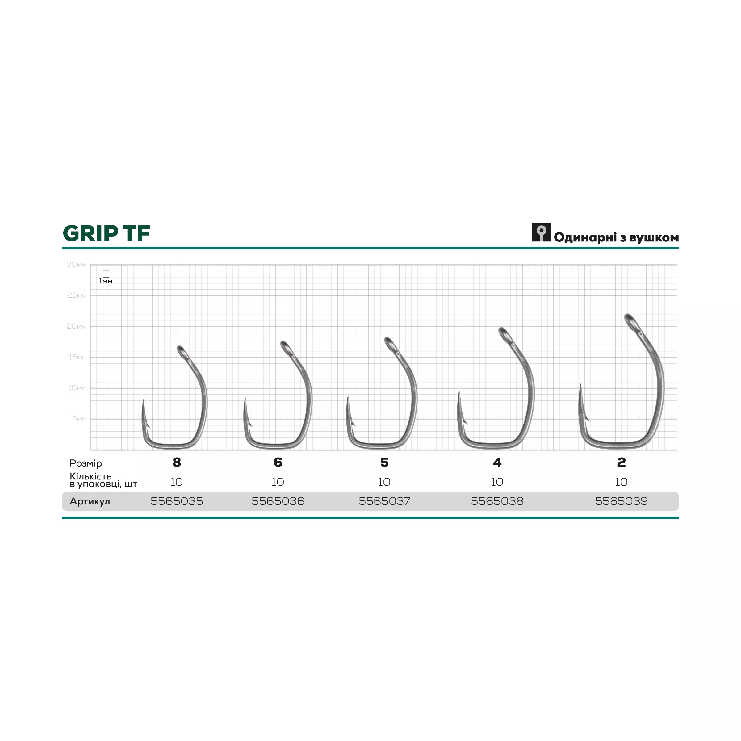 Крючок GC G.Carp Grip TF - Фото №2