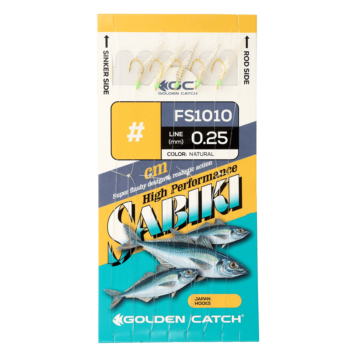 Golden Catch Aji Sabiki FS1010 Natural(10 hooks)