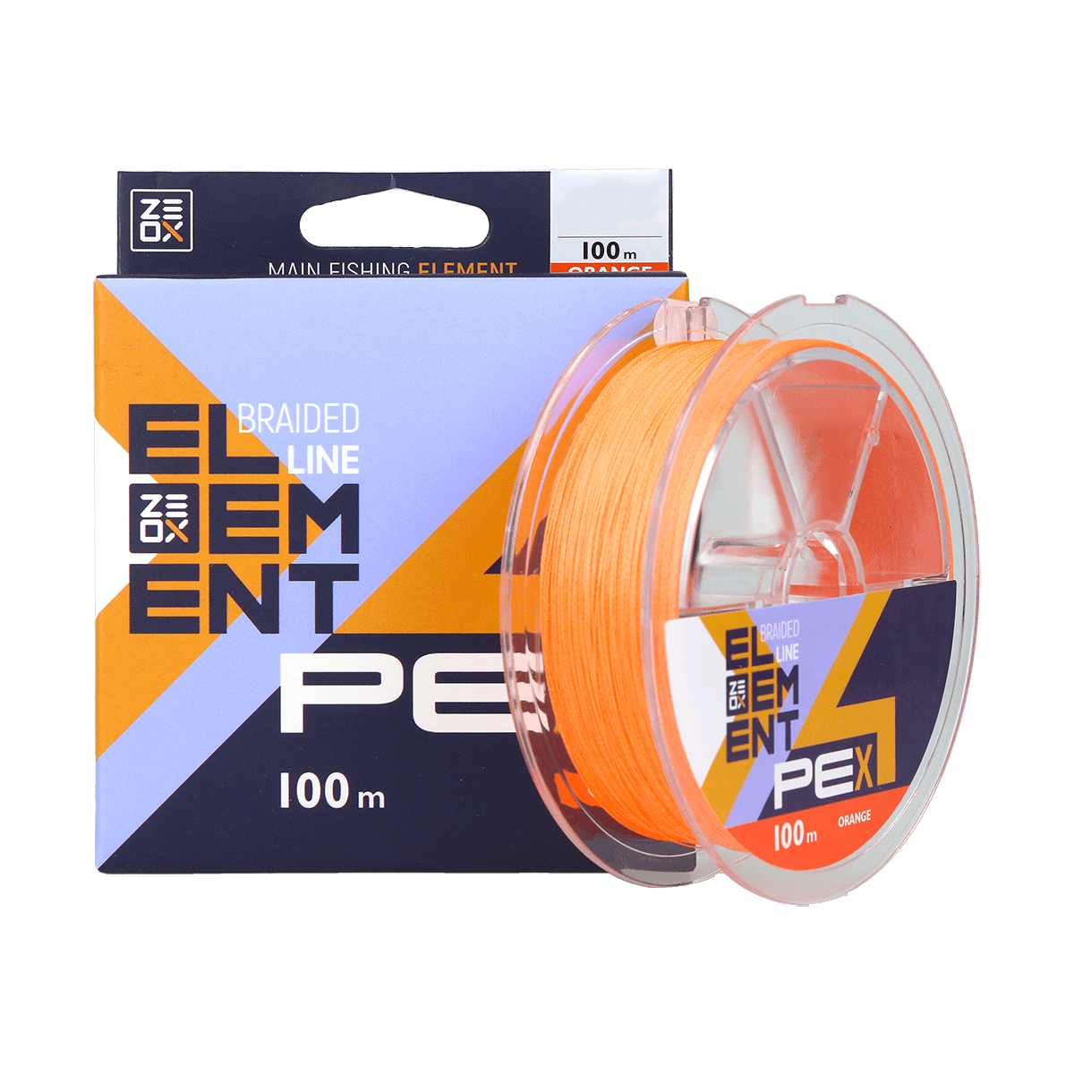 Шнур ZEOX Element PE X4 100м Orange