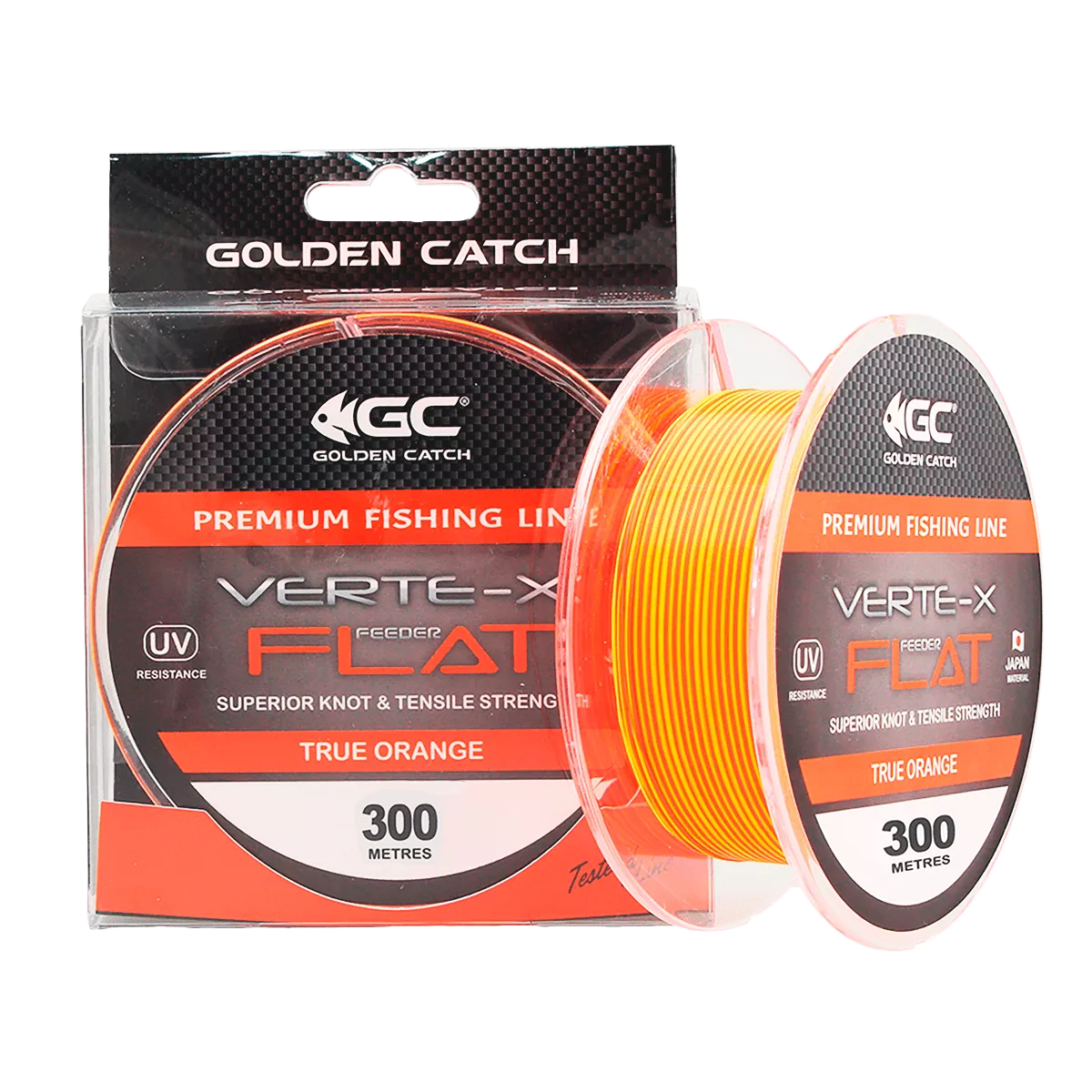 Волосінь GC Verte-X Flat 300м True Orange 0.234мм