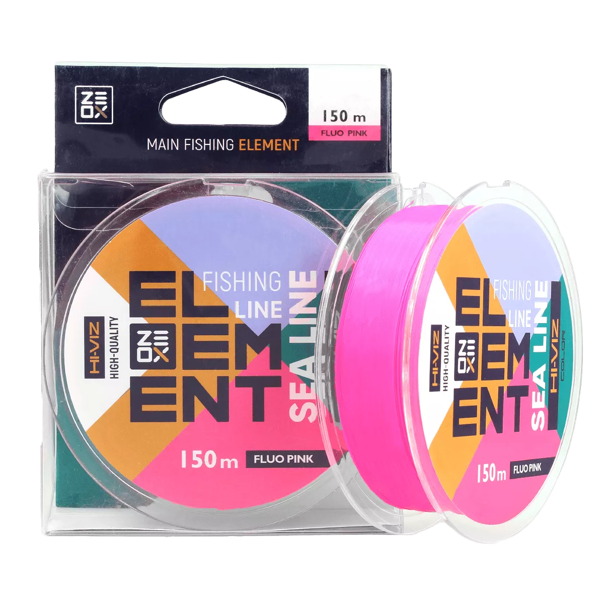 Леска ZEOX Hi-Viz Element Sea 150м Fluo Pink