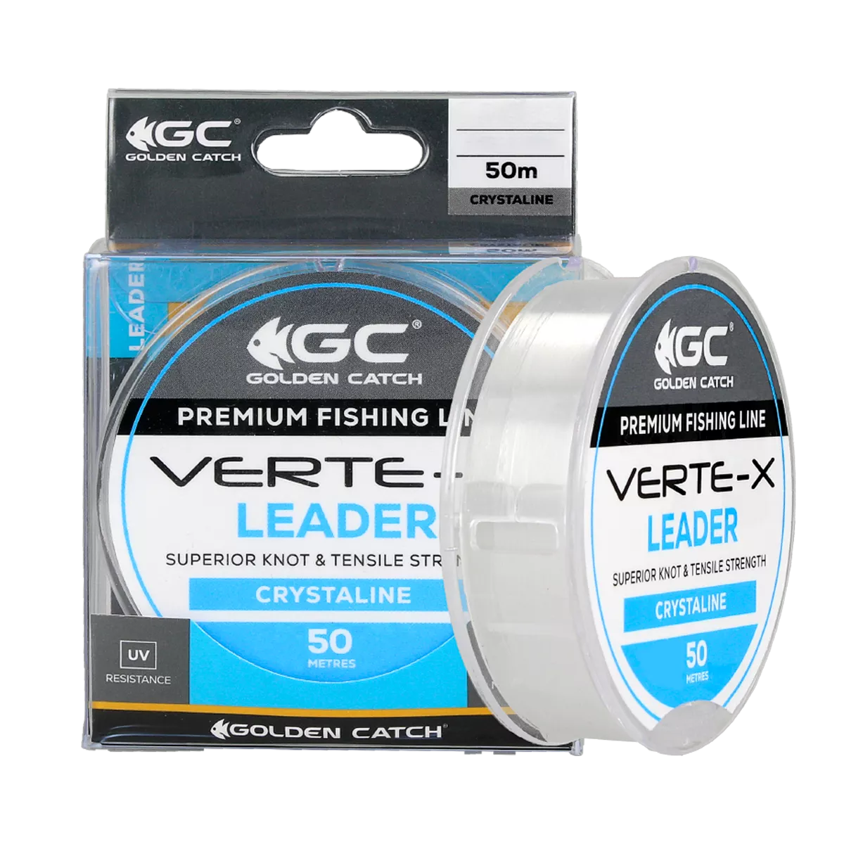 Леска GC Verte-X Leader 50м Crystaline 0.165мм
