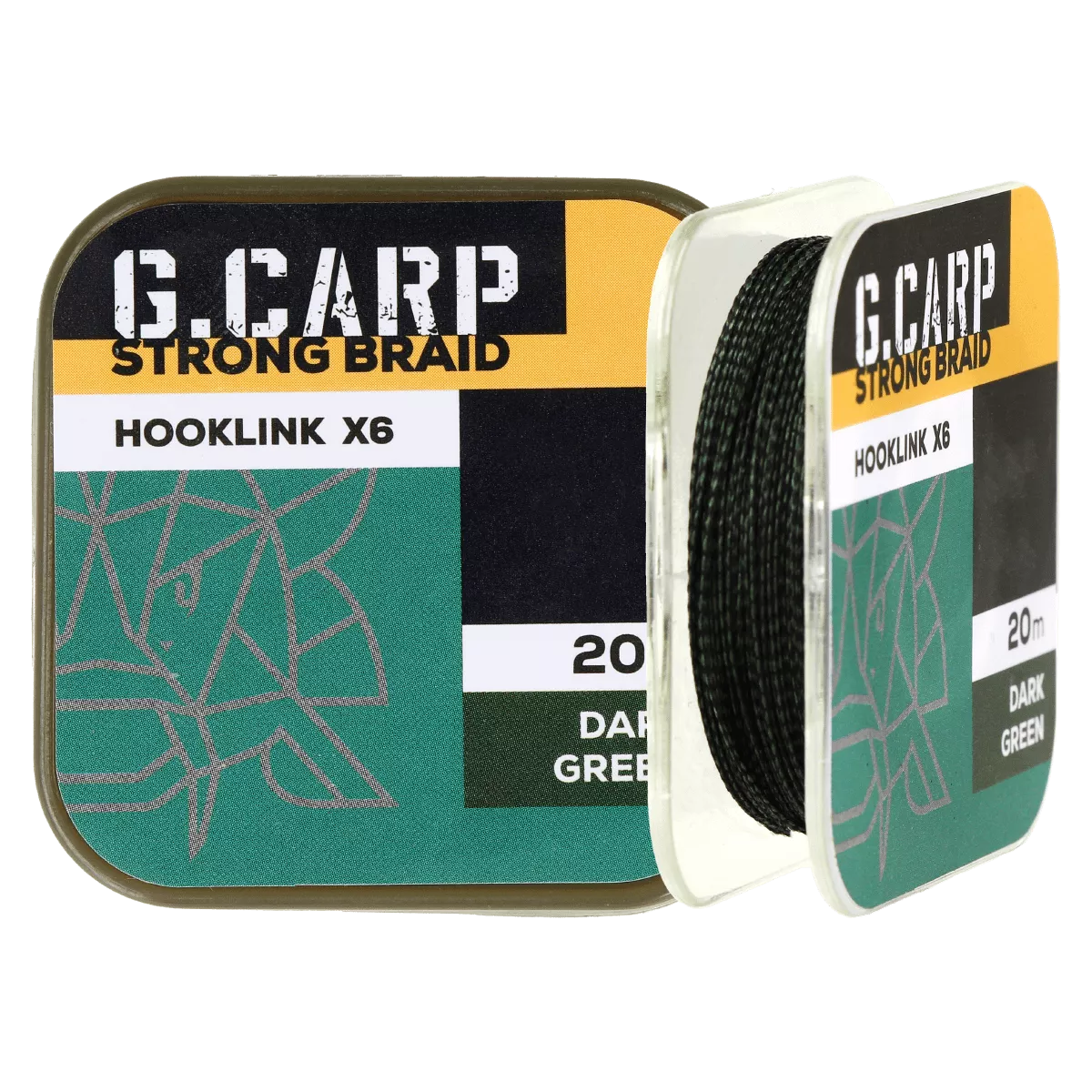 Поводочный материал GC G.Carp Strong Braid Hooklink X6 20м Dark Green