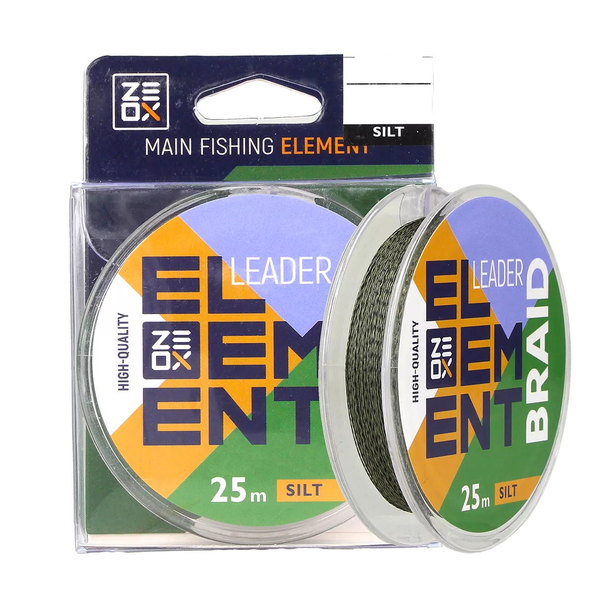 Повідковий матеріал ZEOX Element Leader Braid 25м Silt 0.14мм
