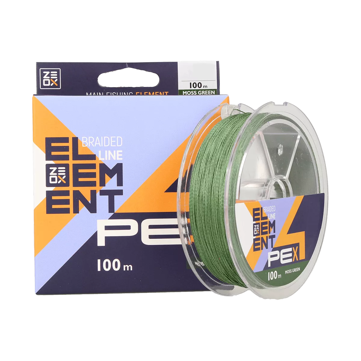 Шнур ZEOX Element PE X4 Moss Green 100м #1.2