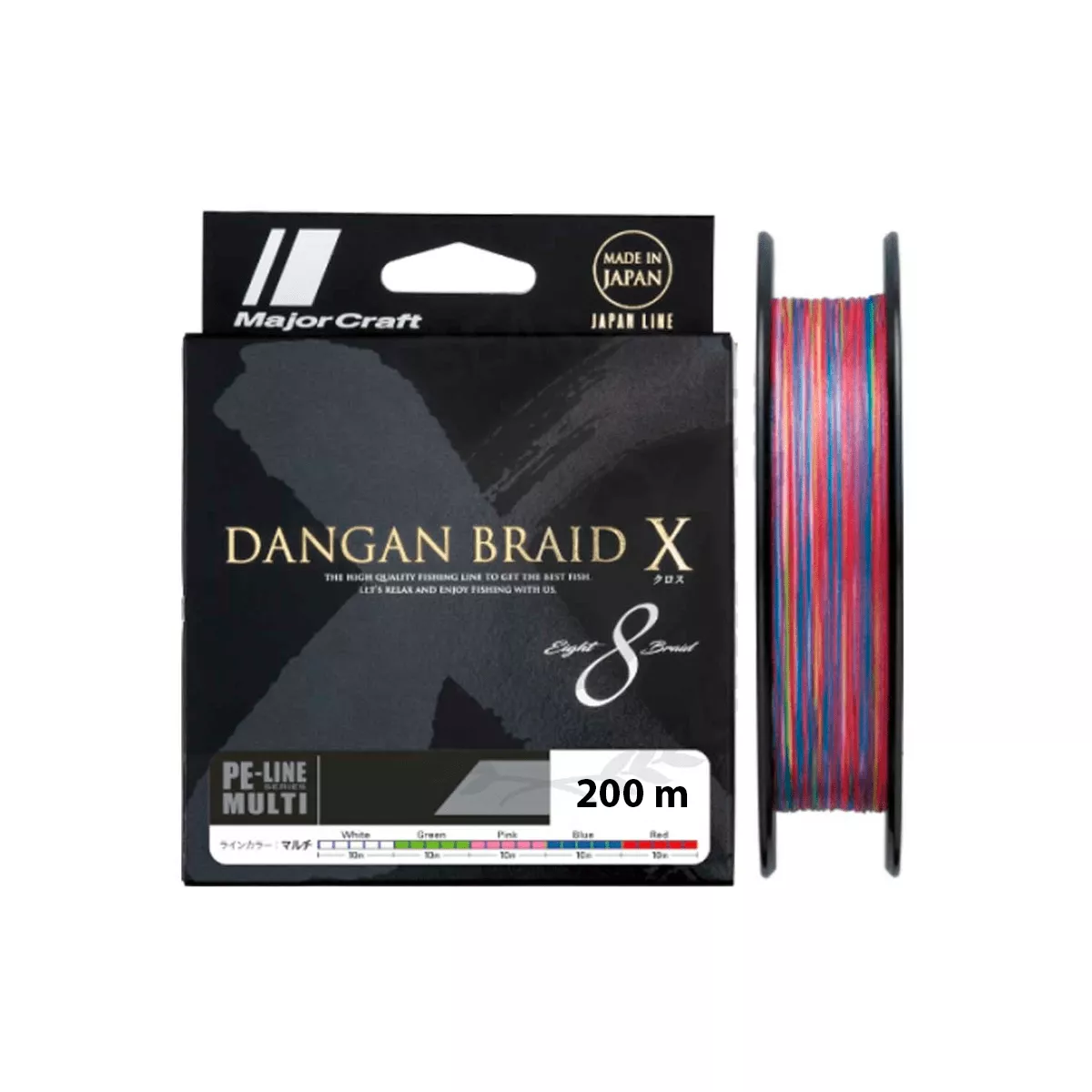 Шнур Major Craft Dangan Braid X8 200м Multicolor
