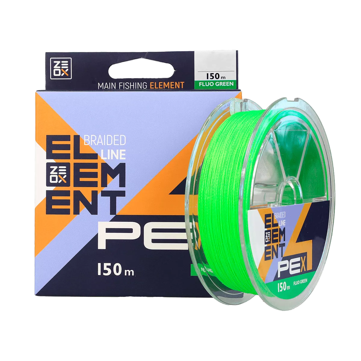 Шнур ZEOX Element PE X4 Fluo Green 150м #2.5
