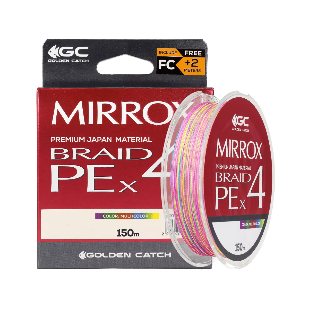 Шнур GC Mirrox PE X4 150м Multicolor #0.8