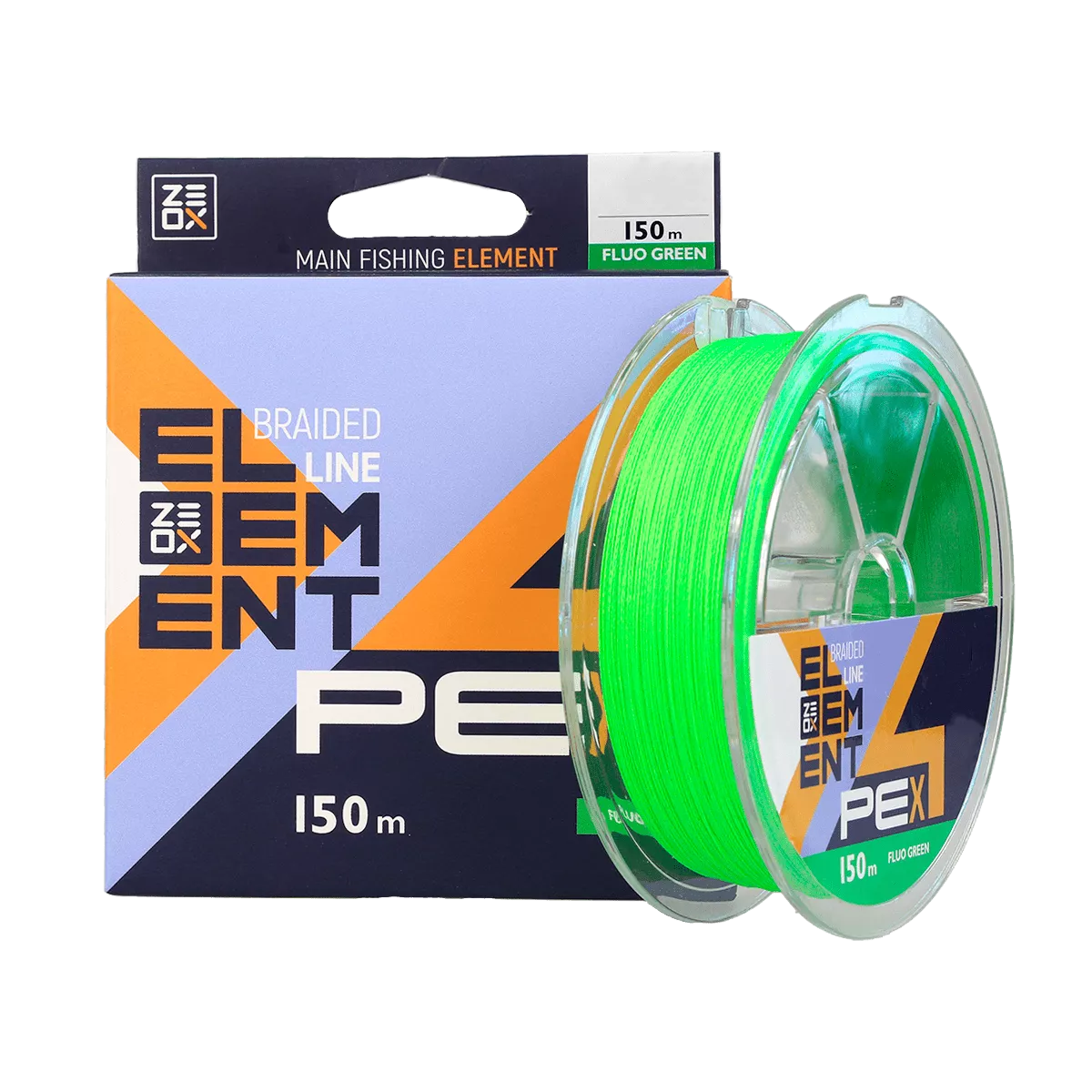 Шнур ZEOX Element PE X4 150м Fluo Green