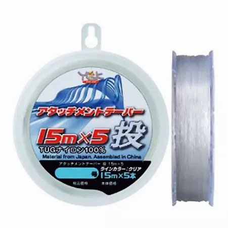 Шок лидер YGK Taper Attachment 15м*5шт 0.235-0.570мм