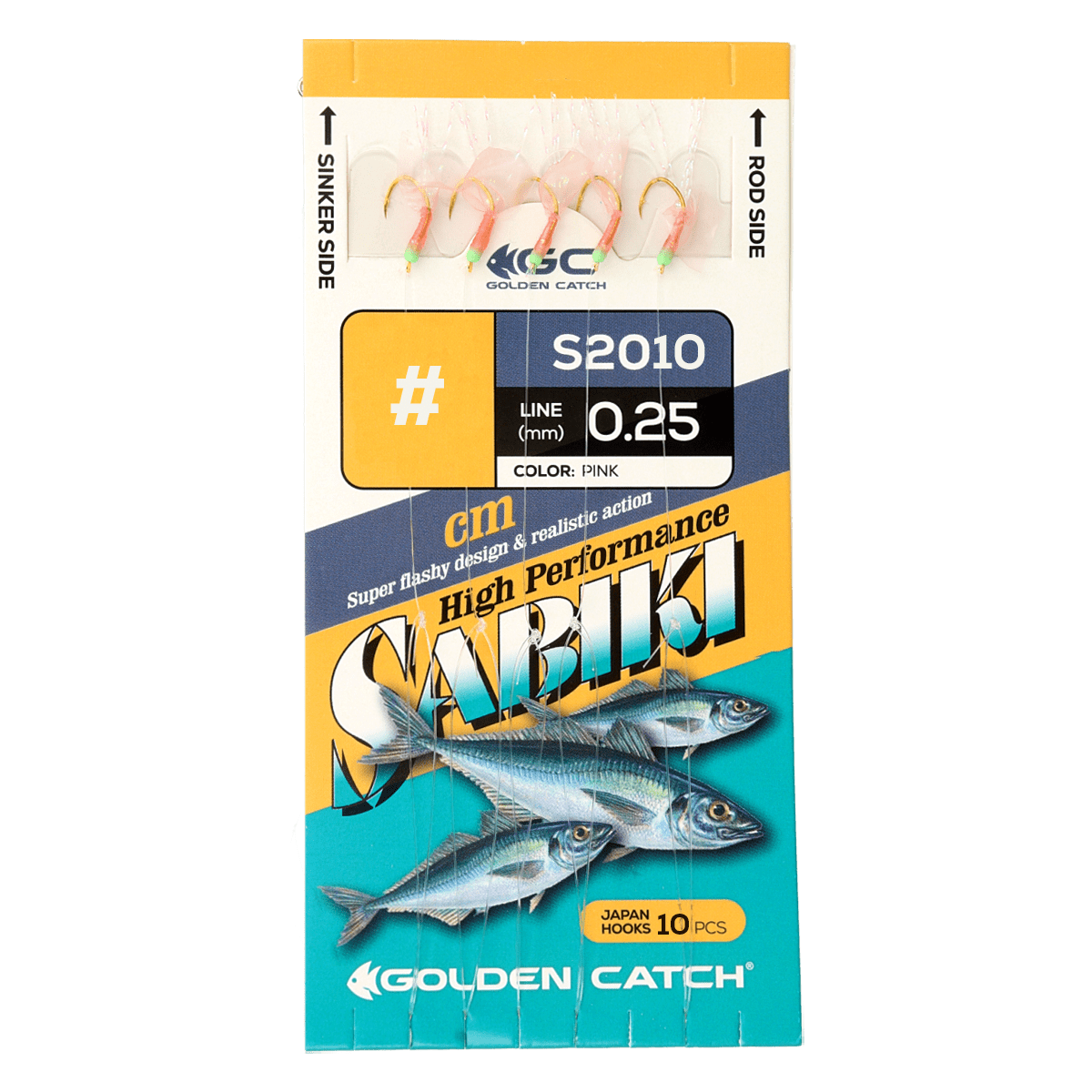 Golden Catch Aji Sabiki S2010 Pink(10 hooks)