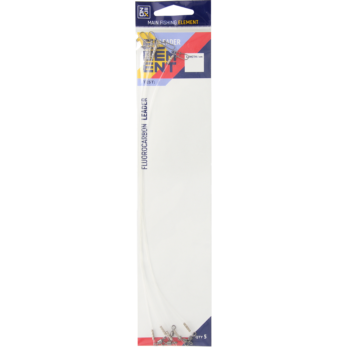 ZEOX Fluorocarbon Leader 15cm 0.60mm 14kg(5pcs)