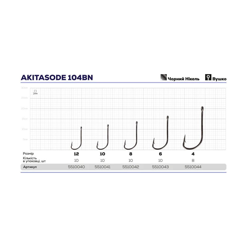 Крючок ZEOX Akitasode 104BN - Фото №1